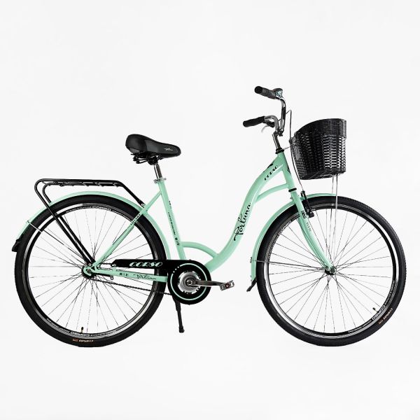 Велосипед міський Corso «FORTUNA» 28`` FR-28403 + КОШИК (1) одношвидкісний, сталева рама 20``, корзина, багажник