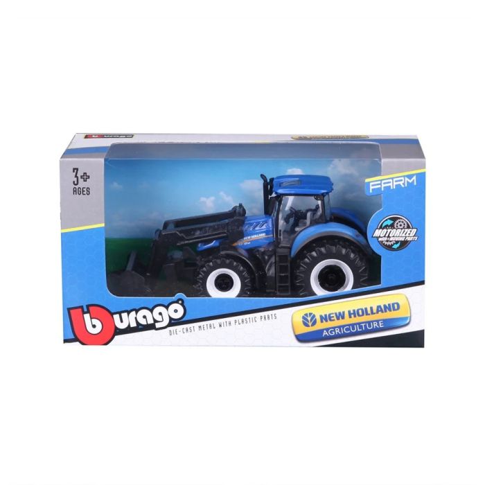 Дитяча іграшка Трактор "New Holland T7.315" Bburago 18-31632 з фронтальним навантажувачем
