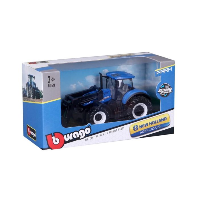 Дитяча іграшка Трактор "New Holland T7.315" Bburago 18-31632 з фронтальним навантажувачем