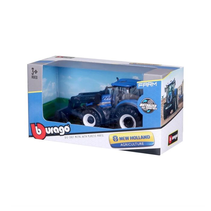 Дитяча іграшка Трактор "New Holland T7.315" Bburago 18-31632 з фронтальним навантажувачем