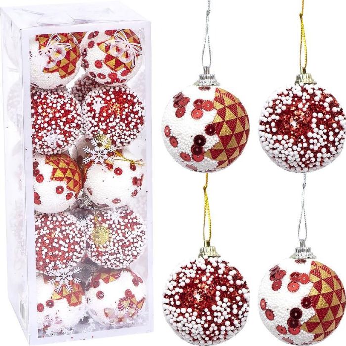 Набір ялинкових іграшок "Кулі" 2023-156 (116513) в наборі 20 шт по 5 см
