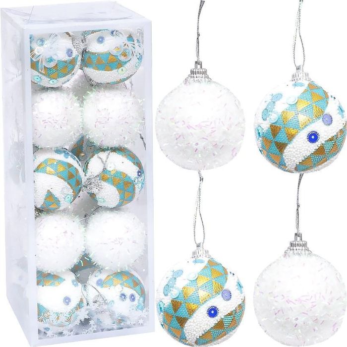 Набір ялинкових іграшок "Кулі" 2023-160 (116515) в наборі 20 шт по 5 см