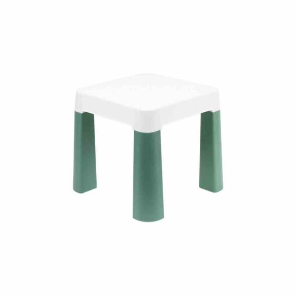 Дитячий табурет 0884TXK, біло-зелений, до 75 кг 32 х 32 х 28 см