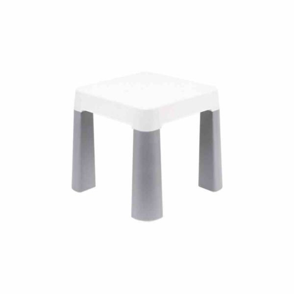 Дитячий табурет 0860TXK сіро-білий, до 75 кг 32 х 32 х 28 см