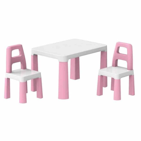 Дитячий стіл із двома стільцями 0457TXK рожевий