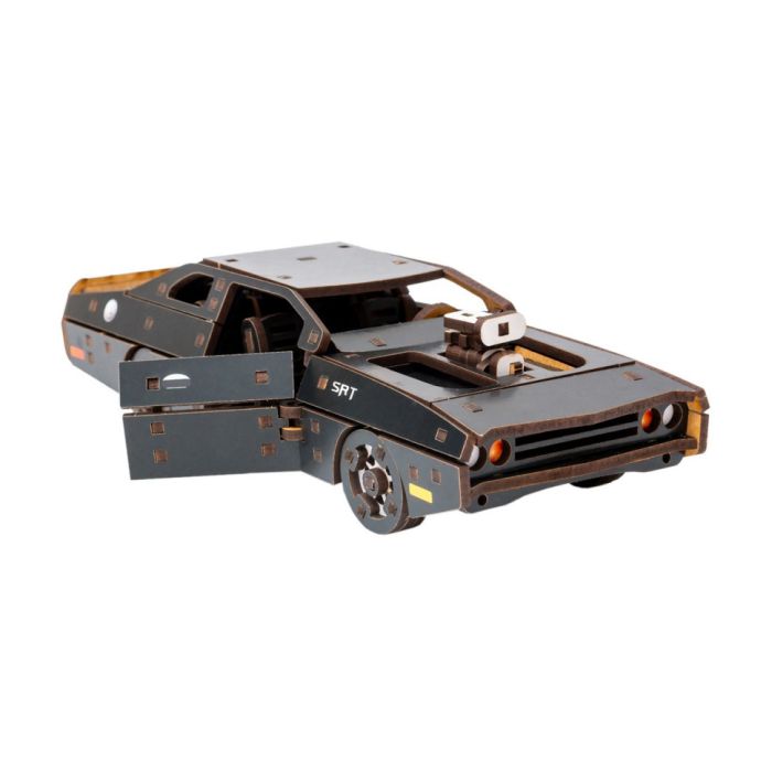 Дерев'яний 3D конструктор "Fast Furious" Puz-62519, 125 деталей, чорний                                                   