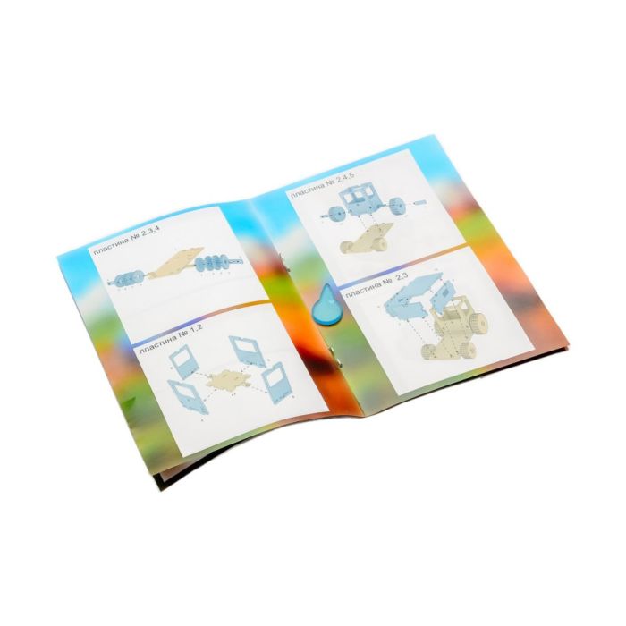Дитячий дерев'яний 3D конструктор "Трактор" Puz-00933, 69 деталей