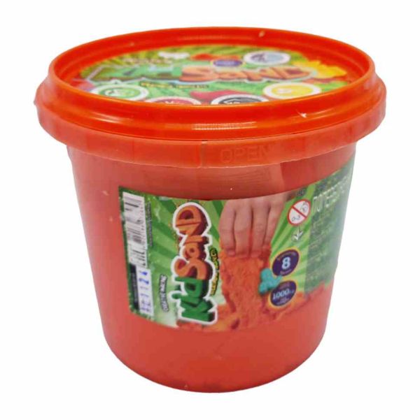 Набір креативної творчості "Кінетичний пісок" KidSand" KS-01-01 відро 1000г Помаранчевий