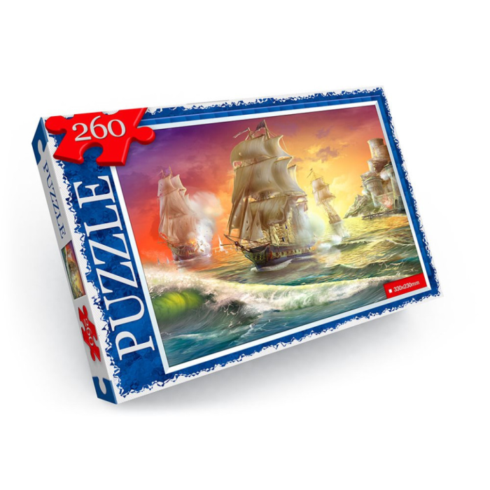 УЦІНКА! Пазли дитячі "Морські баталії" Danko Toys C260-12-04-UC 260 елементів