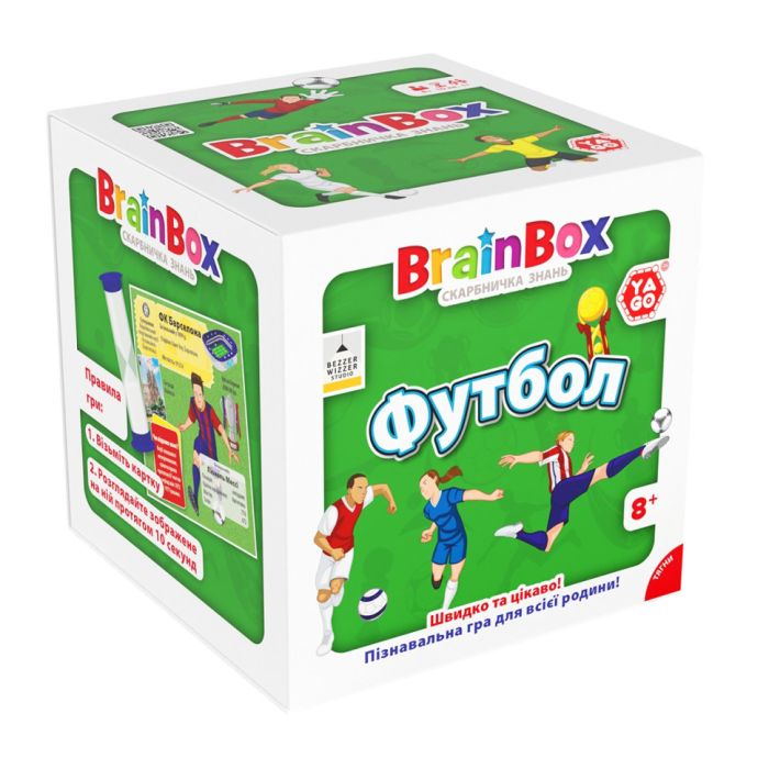 Карткова гра Brainbox "Футбол" Yago BZZBRFB02UA 55 карток 1 гральний кубик