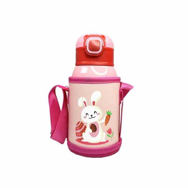 Термос-поїльник із силіконовою трубочкою Зайчик MGZ-0332, 500 мл                                                                     