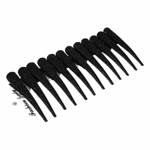 Затискач дитячий для волосся "чорна класика" 1100-230, 12 штук