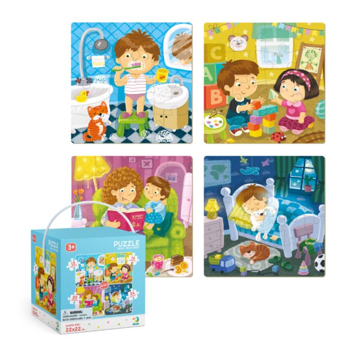 Дитячий пазл "Мій День" DoDo 300130, 4в1
