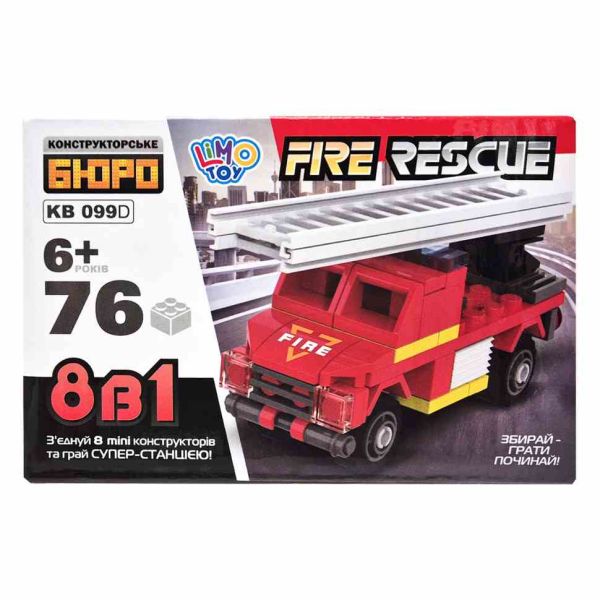 Дитячий конструктор Пожежна служба порятунку Fire Rescue KB 099D 76 деталей