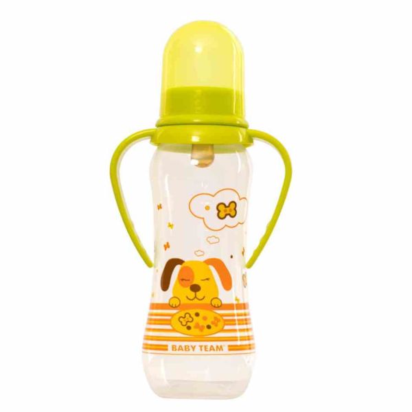 Пляшечка для годування з латексною соскою 1311 салатова 250 мл