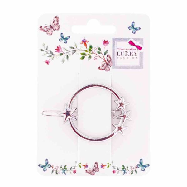 Затискач дитячий для волосся "Зірочка" T18576 сріблястий