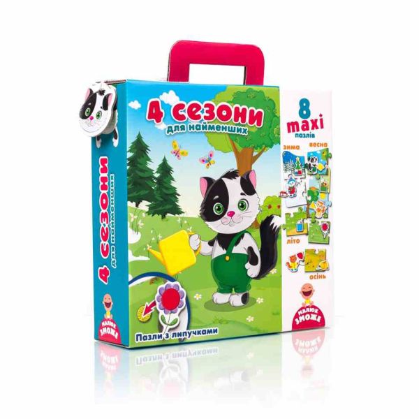 Пазл з липучками для найменших VT2907, 8 деталей  "4 сезони" (укр)