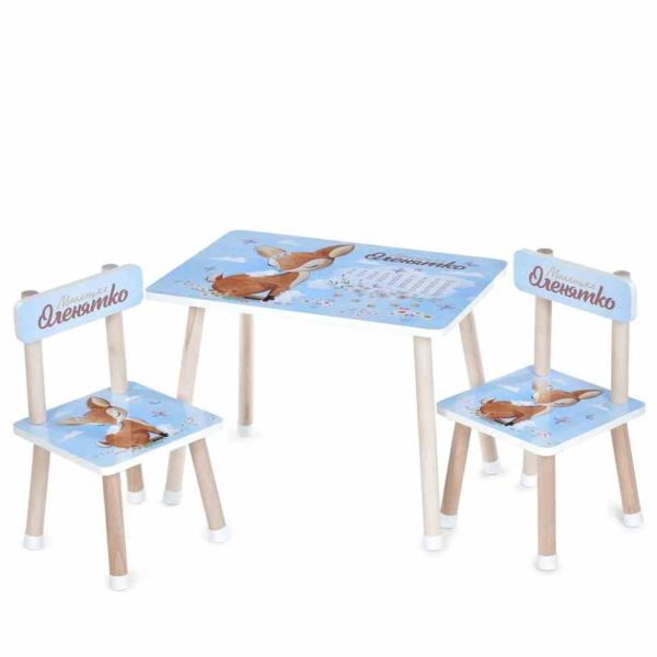 Дитячий Столик M 501-13 стільниця 60 х 40 см, 2 стільчики