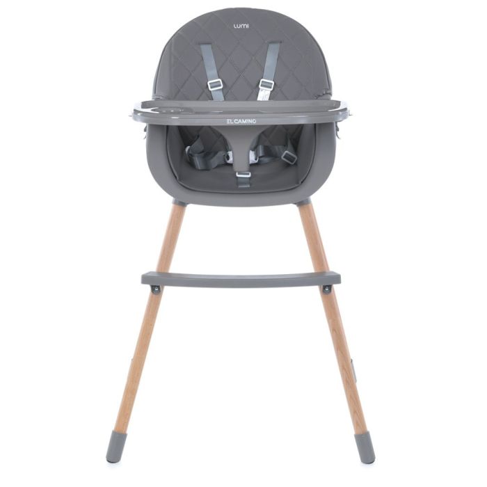 Стільчик для годування LUMI ME 1111 Gray екошкіра