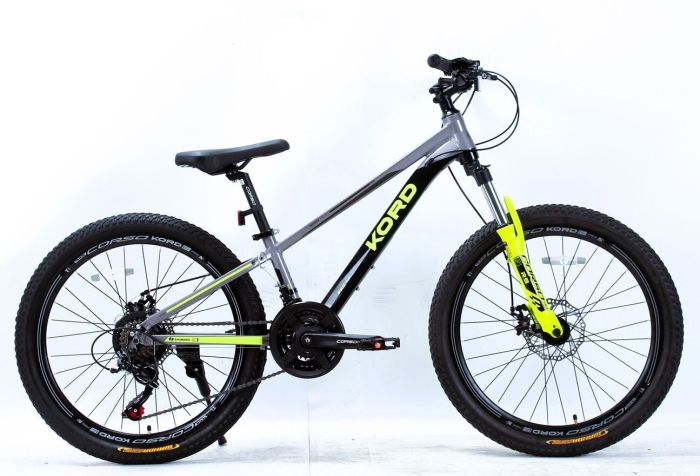 Велоcипед Спортивний Corso «Kord» 24 дюймів (KD-24822) рама алюмінієва 11’’, обладнання Shimano 21 швидкість