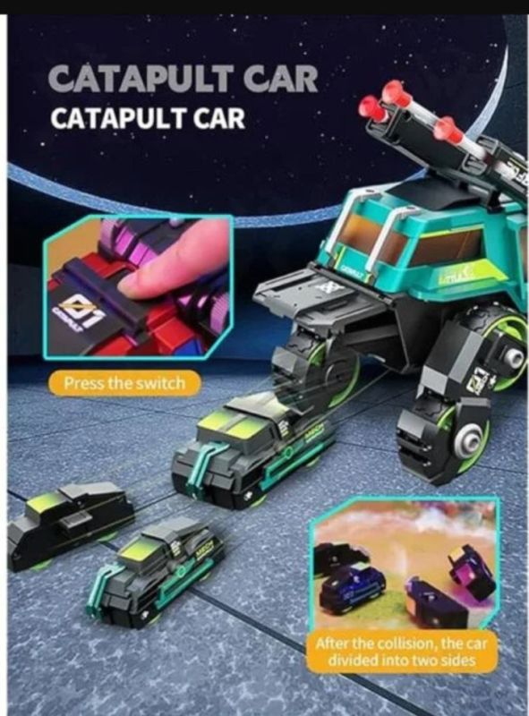 Дитяча машинка "Max catapilt car 3 в 1" MY66-M1223(Red) стріляє патронами на присосках