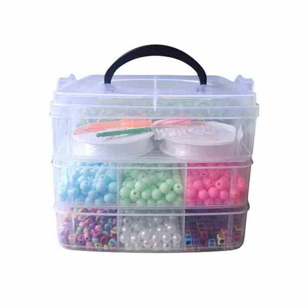 Великий набір бісеру 330-146 триповерховий бокс, бісер, намистини