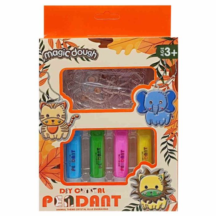 Набір для творчості "Magic dough" 5040-43-50(Orange) форми для брелків, стрази, фарби