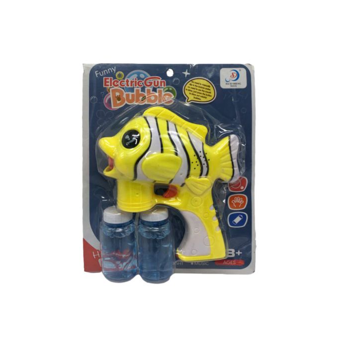 УЦІНКА! Дитячий генератор мильних бульбашок "Риба-клоун" Bambi 6214(Yellow)-UC музика, світло