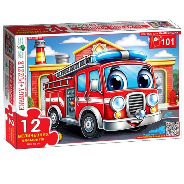 Пазл дитячий Пожежна машина 88205, 12 великих елементів