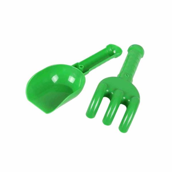 Дитячий іграшковий набір "Лопатка+грабельки" 2865TXK Зелений