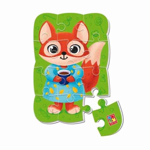 Дитячий магнітний пазл "Лисиця" VT3205-92, 12 елементів