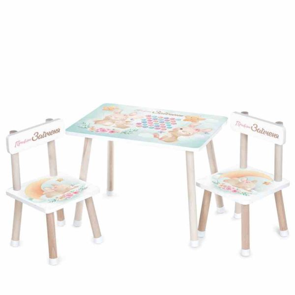Дитячий Столик M 501-12 стільниця 60 х 40 см, 2 стільчики