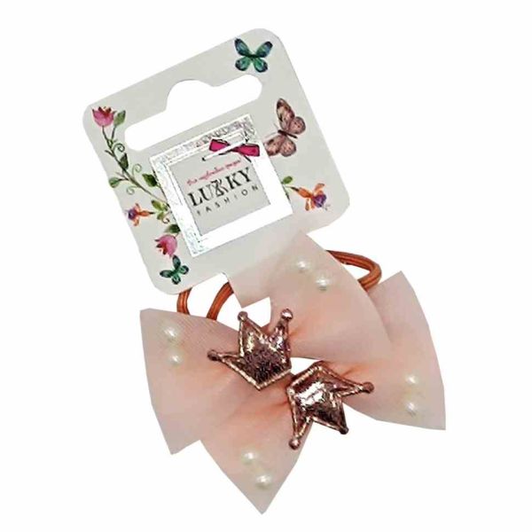 Детская резинка для волос "Корона" T18533(рожевий)