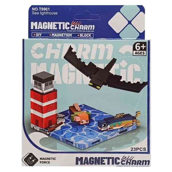 Дитячий магнітний конструктор Minecraft 9961, 23 деталі