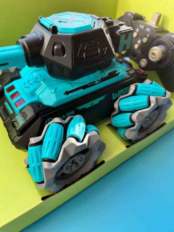 Танк на радіокеруванні KT907A(Turquoise) стріляє гелем, звук, світло