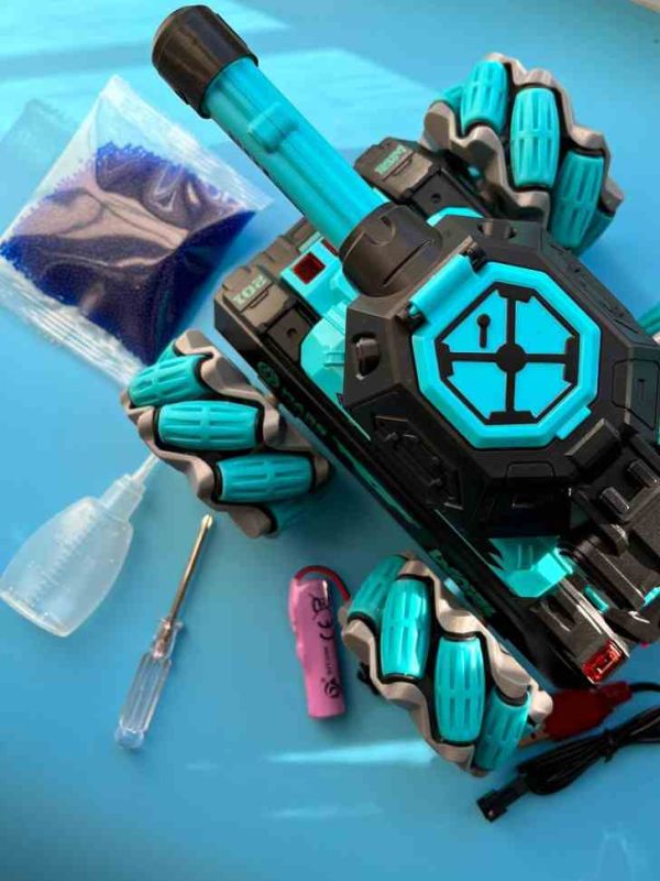 Танк на радіокеруванні KT907A(Turquoise) стріляє гелем, звук, світло