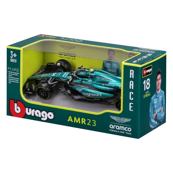 Колекційна автомодель "Aston Martin AMR23 (2023)" Bburago 18-38090, 1:43 масштаб