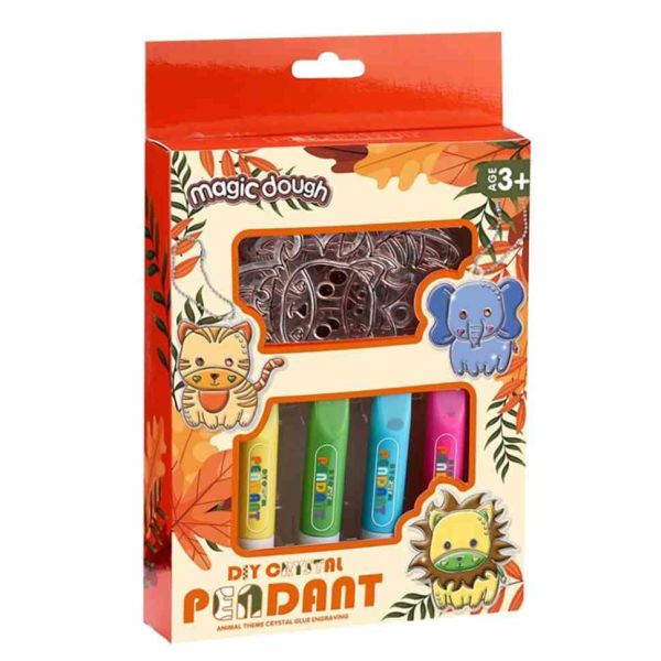 Набір для творчості "Magic dough" 5040-43-50(Orange) форми для брелків, стрази, фарби