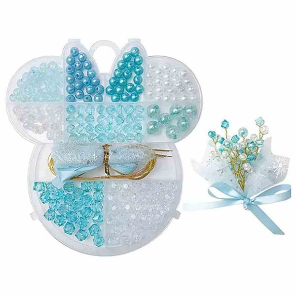 Набір бісеру для виготовлення креативних аксесуарів Bambi N098-3/4/5 Синій