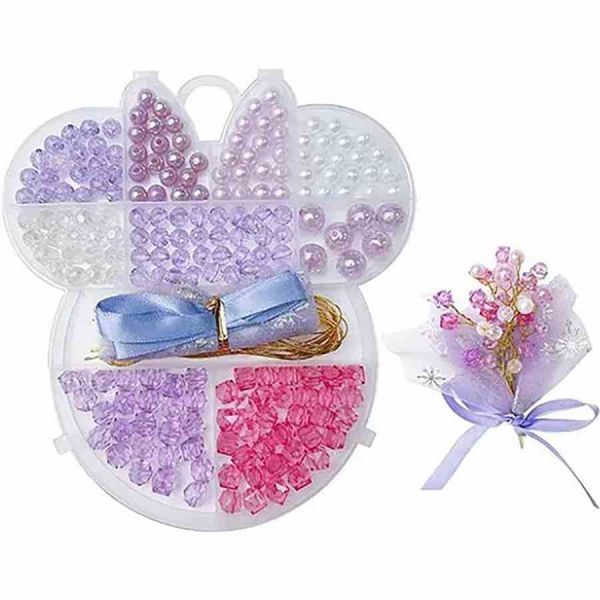 Набір бісеру для виготовлення креативних аксесуарів Bambi N098-3/4/5 Фіолетовий