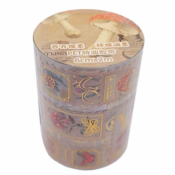 Декоративна стрічка з наліпками"Ретро стиль" XM-JD2859-2, 6 см 2 м 