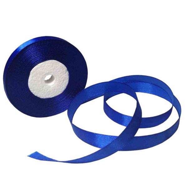 Стрічка атласна Синя Bambi 784-120 ширина 1,2 см, довжина 23 метри