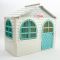 Ігровий Будиночок зі шторками Doloni Toys 02550/15 Біло-Бірюзовий