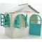Ігровий Будиночок зі шторками Doloni Toys 02550/15 Біло-Бірюзовий