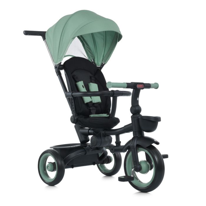Дитячий триколісний велосипед MT 1038 Mint grey, з батьківською ручкою