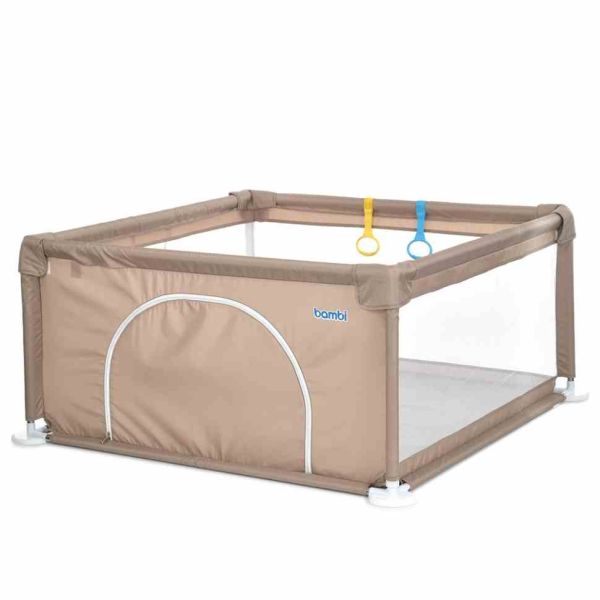 Дитячий манеж MR 1339-BG, бежевий, ширина з ніжками 132 см