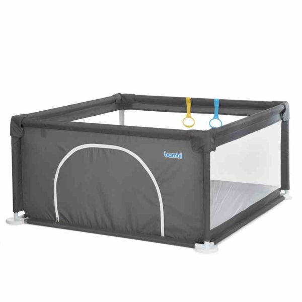 Дитячий манеж MR 1339-G, сірий, ширина з ніжками 132 см