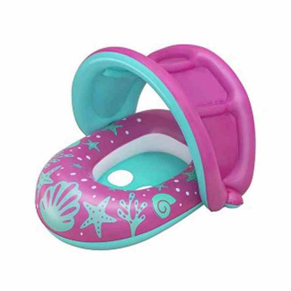 Дитячий надувний плотик 34091(Pink-Turquoise) розмір 80х85 см