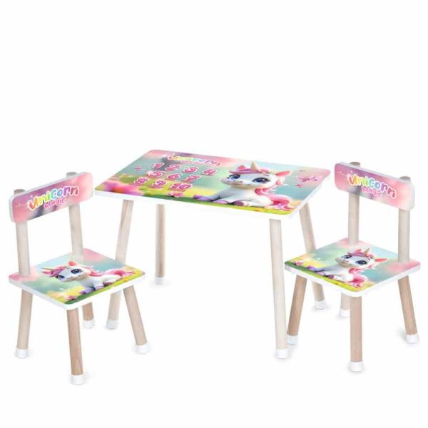 Дитячий столик M 501-26 стільниця 60 х 40 см, 2 стільчики