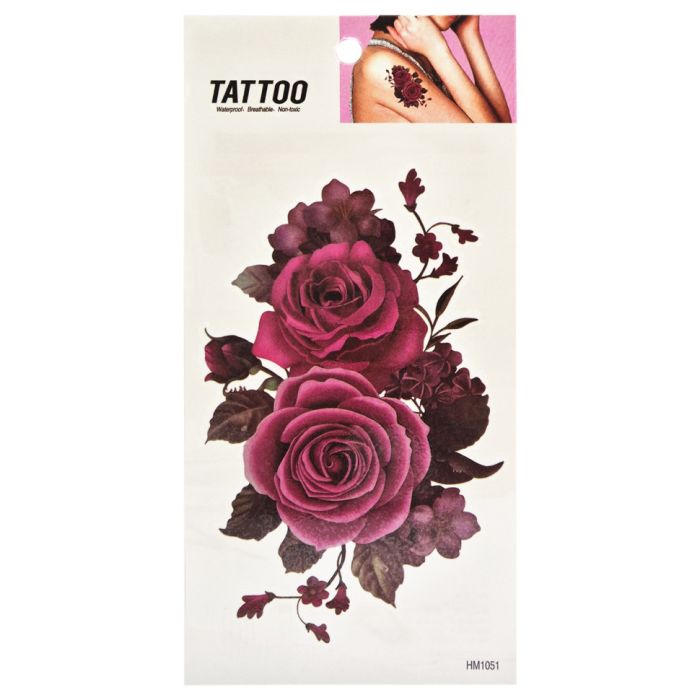 Тимчасове татуювання "Червона троянда Tattoo" 1020-HM1051